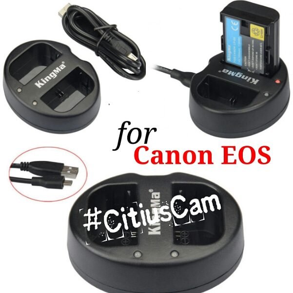 Charger USB CANON EOS 7d 70d 5d 60d 6d LPE6 LP-E6 2 Slot Dual Charging Ideal untuk kamera Canon EOS 5D2, 5D3, 70D, 60D, 6D, 7D, 7D2. Dengan dua slot charger, hemat waktu mengisi 2 baterai Canon LP-E6/LPE6. Cocok untuk pengguna yang membutuhkan fleksibilitas.
