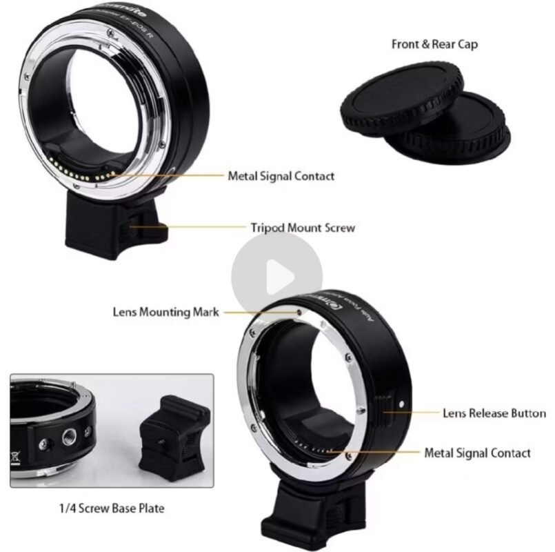 Adapter Lensa Canon EOS DSLR to Body EOS R Mirrorless Lens Adapter (Auto Focus) EF EF-S to RF - Gambar 6